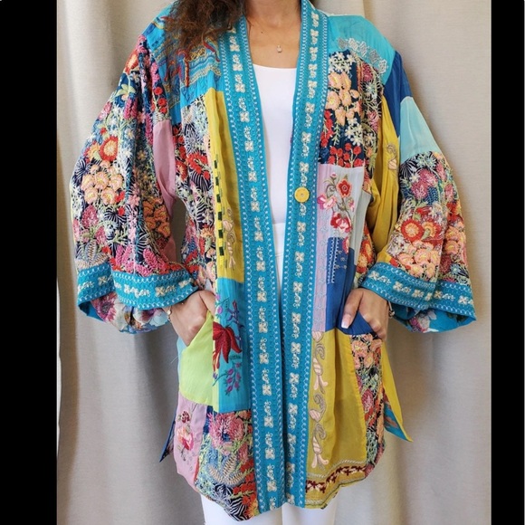 Johnny Was Jackets & Blazers - Johnny Was Samba Patchwork Kimono $715 NWT Size: XL